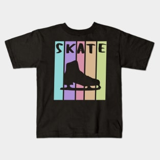 Vintage pastel ice skate Kids T-Shirt